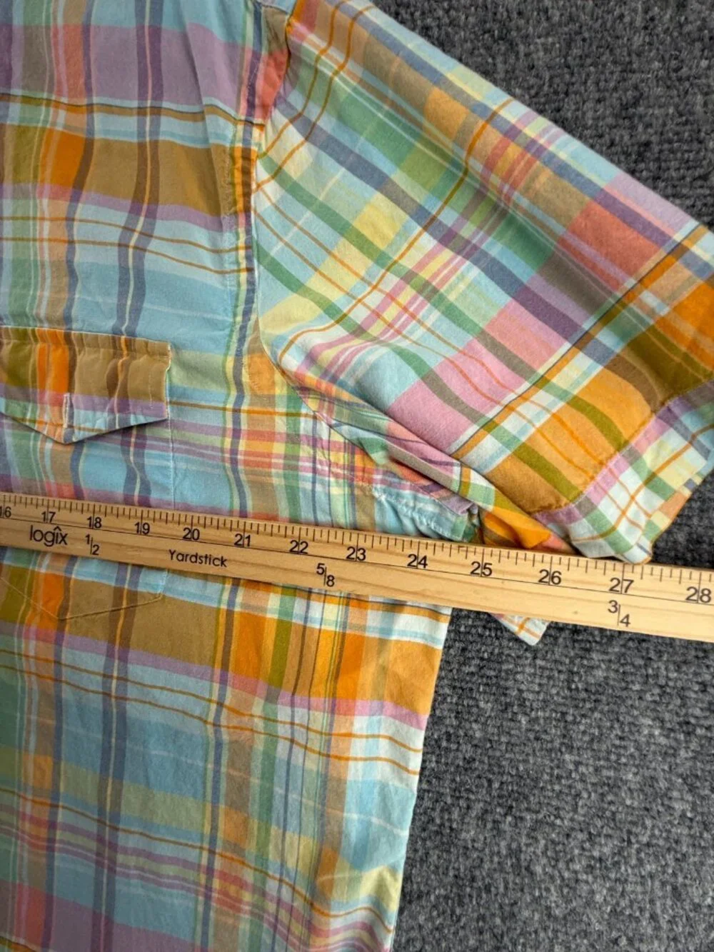 Polo Ralph Lauren ` Twill Plaid Colorful XL Short Sleeve Pullover Light